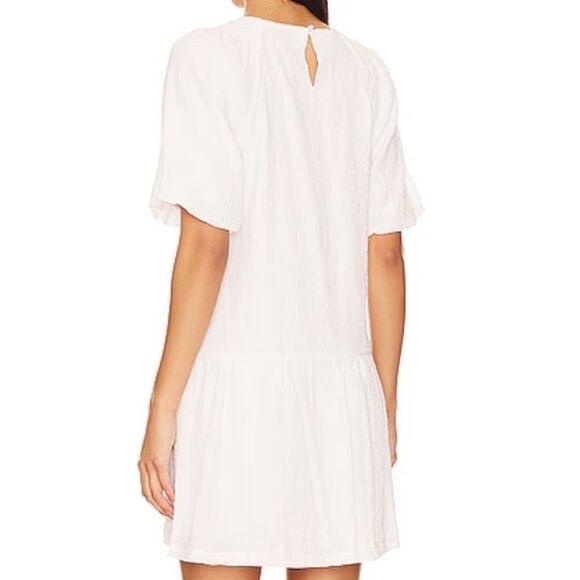 Steve Madden White Abrah Textured Mini Dress Size Medium, NWT - Picture 3 of 7